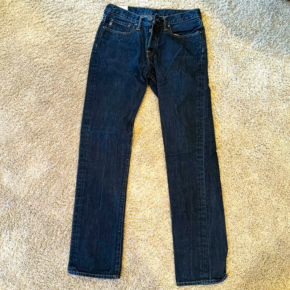 Abercrombie & Fitch mens button fly jeans.